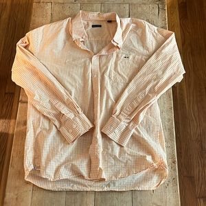 Fish Hippie XXL Orange Check Button-up Shirt